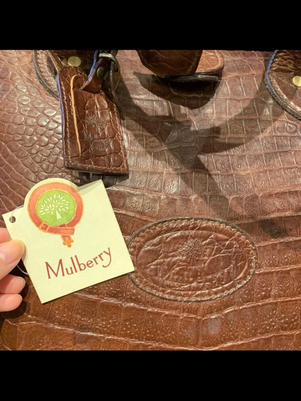Mulberry duffel croc
